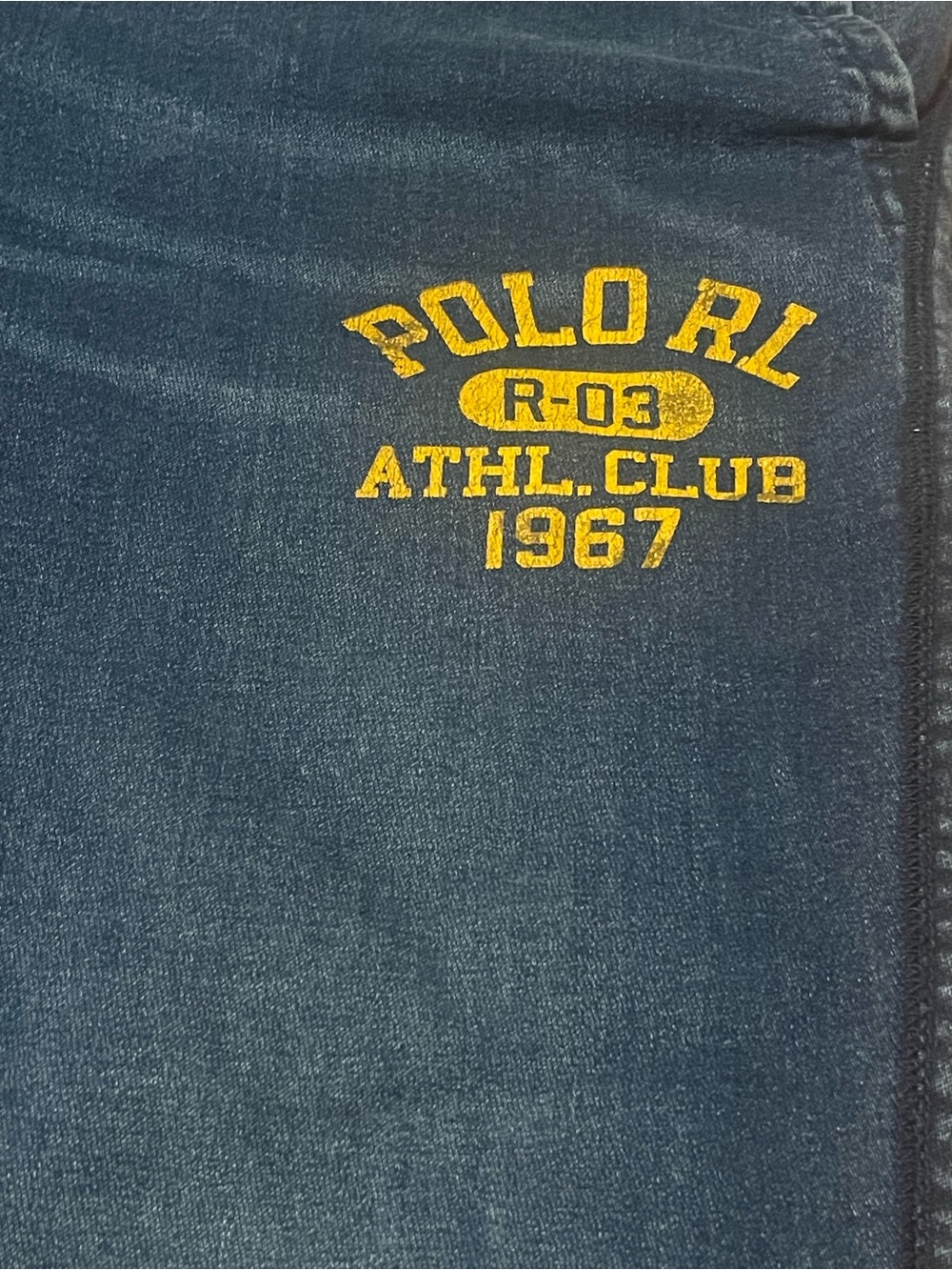 Polo by Ralph Lauren Graphic Denim Slim Fit Joggers Athl Club 1967 XL / TG - Picture 2 of 9